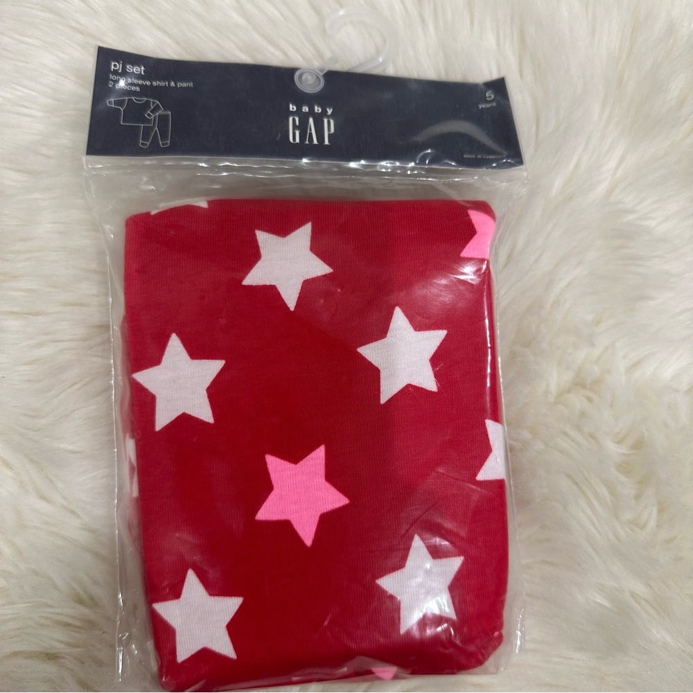 Baby Gap Red and Pink Star Pajama Set